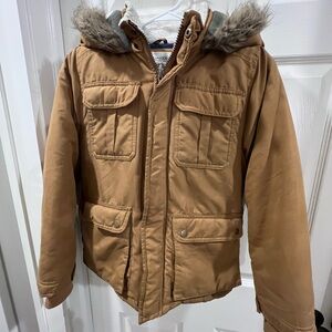 Carter's Brown Kids Jacket with Faux Fur Hood